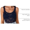 image:imageLYANER Womens Floral Lace Sexy Tank TopsNavy Blue