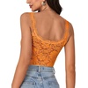 image:imageLYANER Womens Floral Lace Sexy Tank TopsOrange
