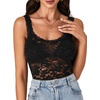 image:imageLYANER Womens Floral Lace Sexy Tank TopsSolid Black