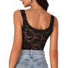 image:imageLYANER Womens Floral Lace Sexy Tank TopsSolid Black