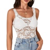 image:imageLYANER Womens Floral Lace Sexy Tank TopsSolid White