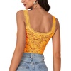 image:imageLYANER Womens Floral Lace Sexy Tank TopsYellow