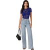 image:imageLYANER Womens Floral Lace Sexy Y2k Tee TopsDark Blue