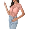 image:imageLYANER Womens Floral Lace Sexy Y2k Tee TopsLight Pink