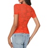 image:imageLYANER Womens Floral Lace Sexy Y2k Tee TopsOrange Red