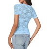 image:imageLYANER Womens Floral Lace Sexy Y2k Tee TopsPale Blue