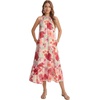 image:imageLYANER Womens Floral Print Halter Neck Boho SundressBeige