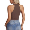 image:imageLYANER Womens Halter Neck Cut Out Y2K CamiBrown