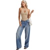 image:imageLYANER Womens Halter Neck Cut Out Y2K CamiKhaki