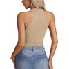image:imageLYANER Womens Halter Neck Cut Out Y2K CamiKhaki
