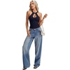 image:imageLYANER Womens Halter Neck Cut Out Y2K CamiNavy Blue