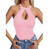 image:imageLYANER Womens Halter Neck Cut Out Y2K CamiPink