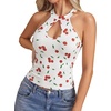 image:imageLYANER Womens Halter Neck Cut Out Y2K CamiRed Cherry