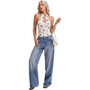 image:imageLYANER Womens Halter Neck Cut Out Y2K CamiRed Cherry