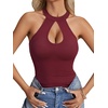 image:imageLYANER Womens Halter Neck Cut Out Y2K CamiWine Red