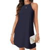 image:imageLYANER Womens Halter Neck Mini DressDark Blue