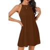 image:imageLYANER Womens Halter Neck Mini DressDark Brown