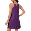 image:imageLYANER Womens Halter Neck Mini DressDeep Purple