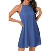 image:imageLYANER Womens Halter Neck Mini DressDenim Blue