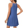 image:imageLYANER Womens Halter Neck Mini DressDenim Blue