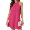 image:imageLYANER Womens Halter Neck Mini DressRose Pink