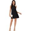 image:imageLYANER Womens Halter Neck Mini DressSolid Black