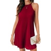 image:imageLYANER Womens Halter Neck Mini DressWine Red