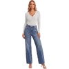 image:imageLYANER Womens Henley V Neck Sexy BodysuitsGray