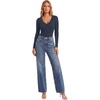 image:imageLYANER Womens Henley V Neck Sexy BodysuitsNavy Blue