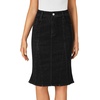 image:imageLYANER Womens High Waisted Denim SkirtBlack
