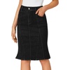 image:imageLYANER Womens High Waisted Denim SkirtBlack