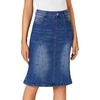 image:imageLYANER Womens High Waisted Denim SkirtDarkness Blue
