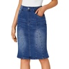 image:imageLYANER Womens High Waisted Denim SkirtDarkness Blue