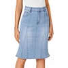image:imageLYANER Womens High Waisted Denim SkirtLight Blue