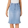 image:imageLYANER Womens High Waisted Denim SkirtLight Blue