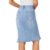 image:imageLYANER Womens High Waisted Denim SkirtLight Blue