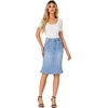 image:imageLYANER Womens High Waisted Denim SkirtLight Blue