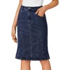 image:imageLYANER Womens High Waisted Denim SkirtNavy Blue
