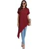 image:imageLYANER Womens Irregular Hem Dressy TopBurgundy