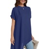 image:imageLYANER Womens Irregular Hem Dressy TopMidnight Blue