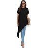 image:imageLYANER Womens Irregular Hem Dressy TopPure Black