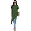 image:imageLYANER Womens Irregular Hem Dressy TopPure Dark Green