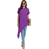 image:imageLYANER Womens Irregular Hem Dressy TopPure Dark Purple