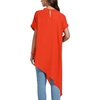 image:imageLYANER Womens Irregular Hem Dressy TopPure Orange