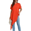 image:imageLYANER Womens Irregular Hem Dressy TopPure Orange