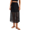 image:imageLYANER Womens Lace Hollow Out A Line High Waisted Casual Beach Long Skirt with UnderneathBlack