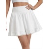 image:imageLYANER Womens Lace Trim Casual Mini SkirtsWhite