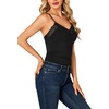 image:imageLYANER Womens Lace Trim V Neck Y2k Cami TopBlack