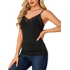 image:imageLYANER Womens Lace Trim V Neck Y2k Cami TopBlack