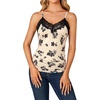 image:imageLYANER Womens Lace Trim V Neck Y2k Cami TopBlack Floral Print